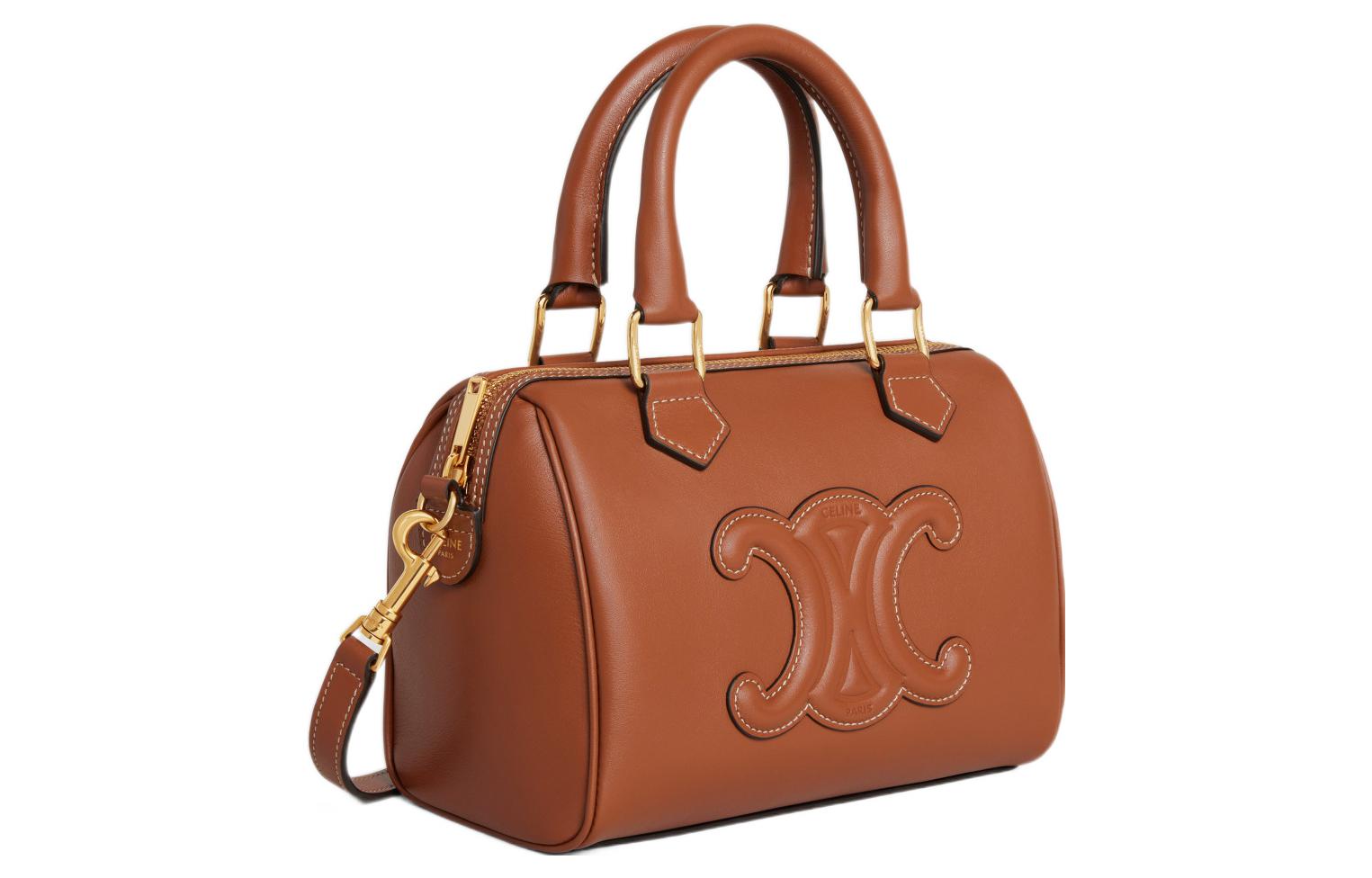 Сумка Cuir Triomphe из гладкой телячьей кожи, малая, женская, Tawny CELINE, basic set (bag+dust bag) — фото 2