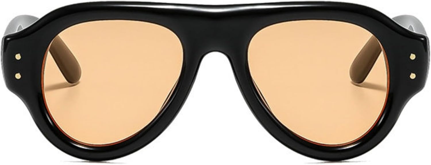 

Солнцезащитные очки Willochra Retro Big Frame Pilot для женщин с заклепками, роскошные дизайнерские трендовые мужские солнцезащитные очки для активного отдыха и вождения, защита от УФ-излучения UV400, C6