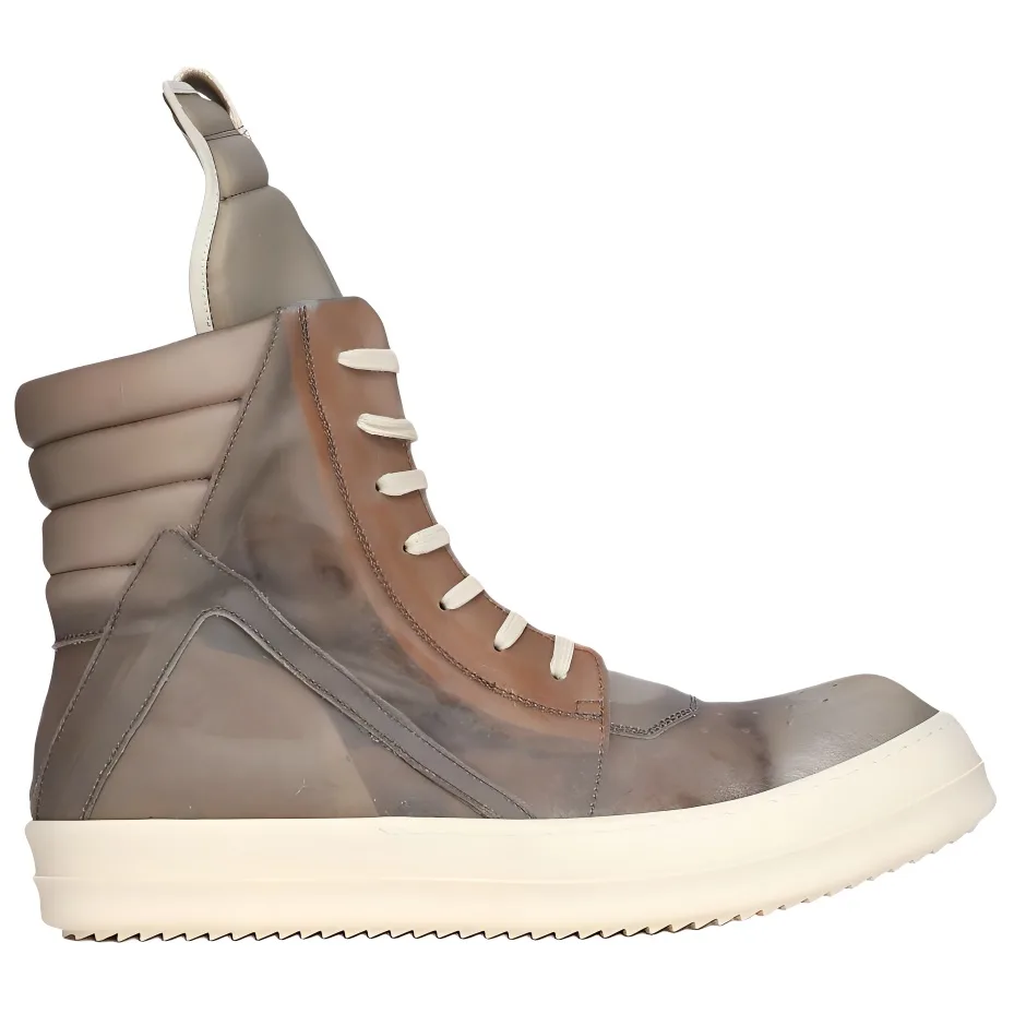 RICK OWENS Кроссовки RO HOLLYWOOD High top Skateboard мужские коричневые — фото 3