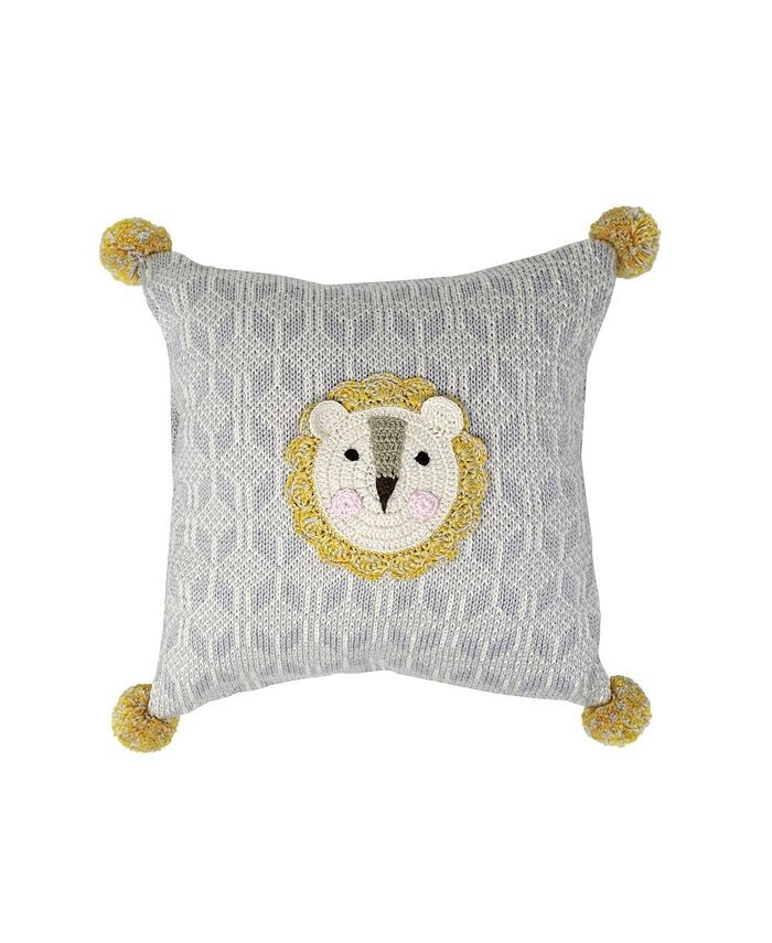 

Подушка «Лев» из коллекции Melange, 10 x 10 дюймов Melange Collection, серый