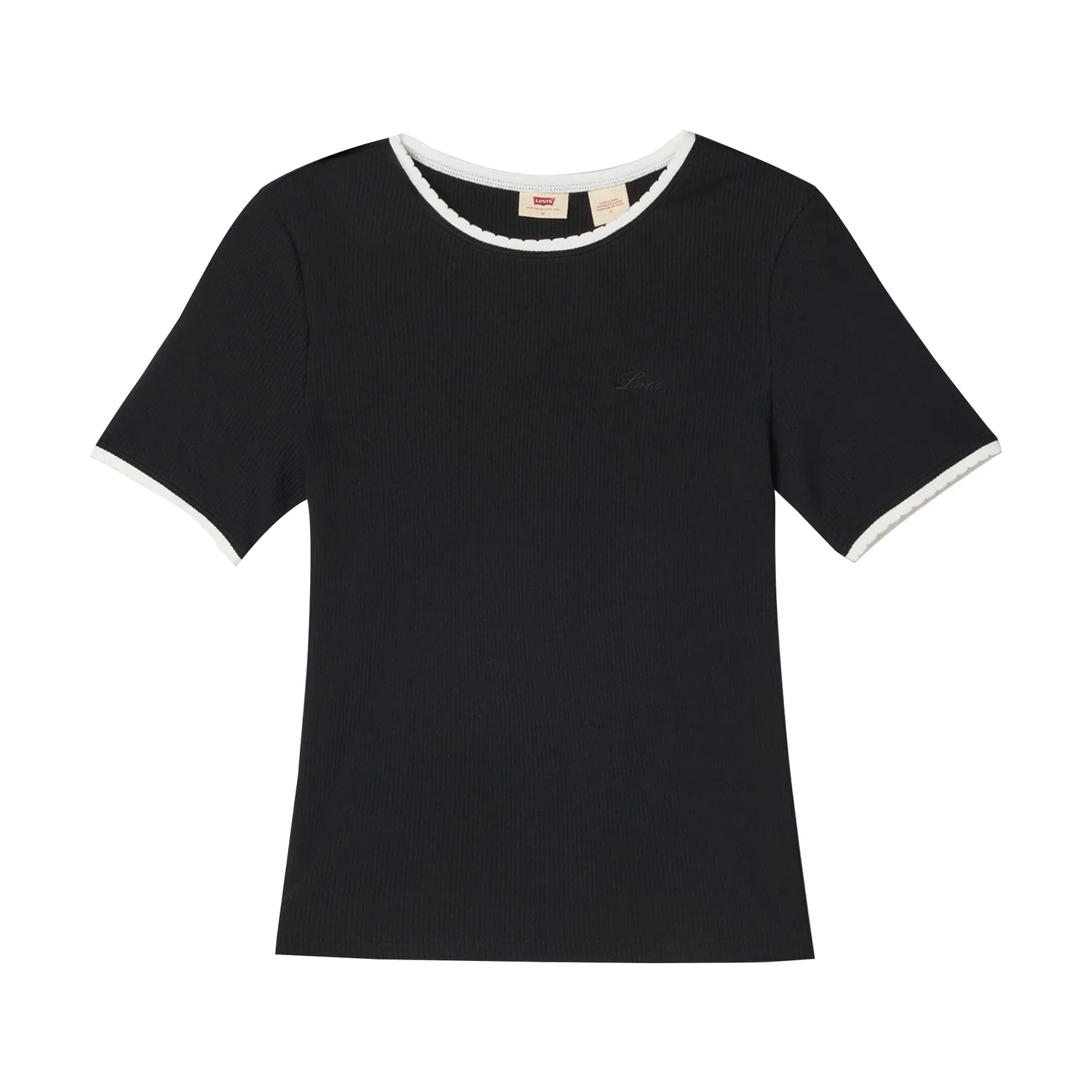 Футболка женская Black с круглым вырезом, средней посадки Levis