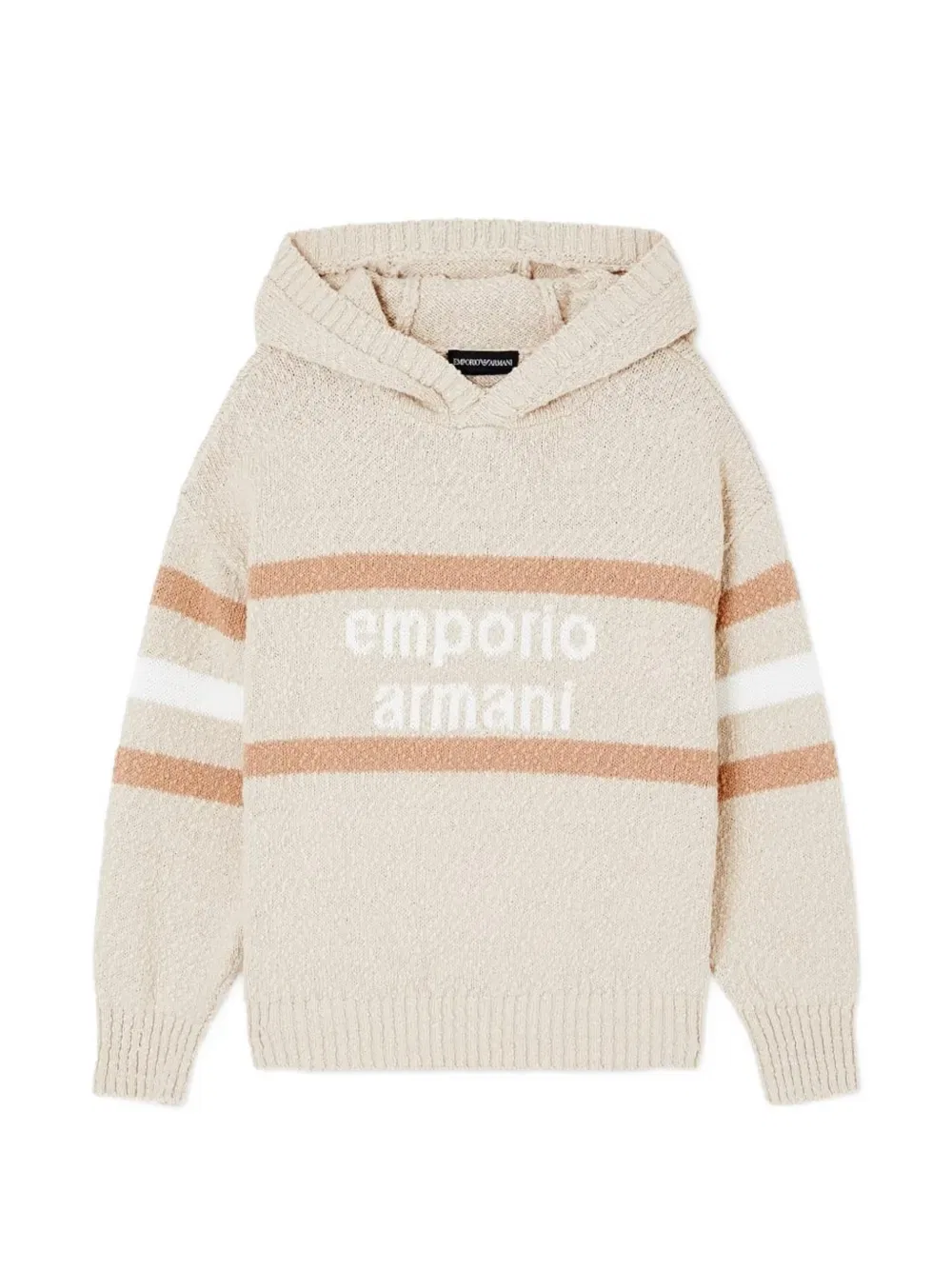 Толстовка в полоску Emporio Armani Kids, нейтральный