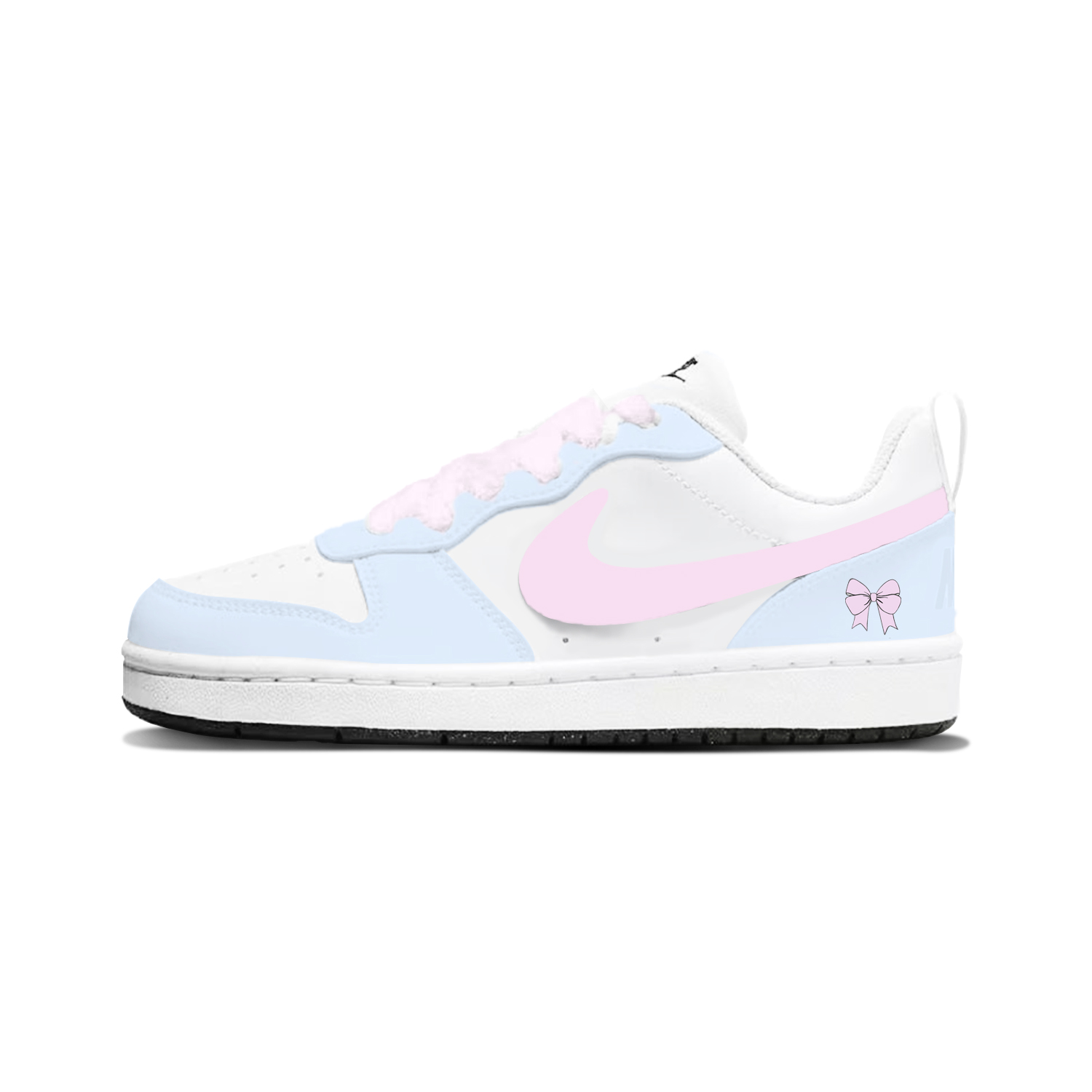 

Кроссовки для скейтбординга Court Borough Pink Trace Soft Low top Kids' Pink Blue Teenagers Nike, розовый