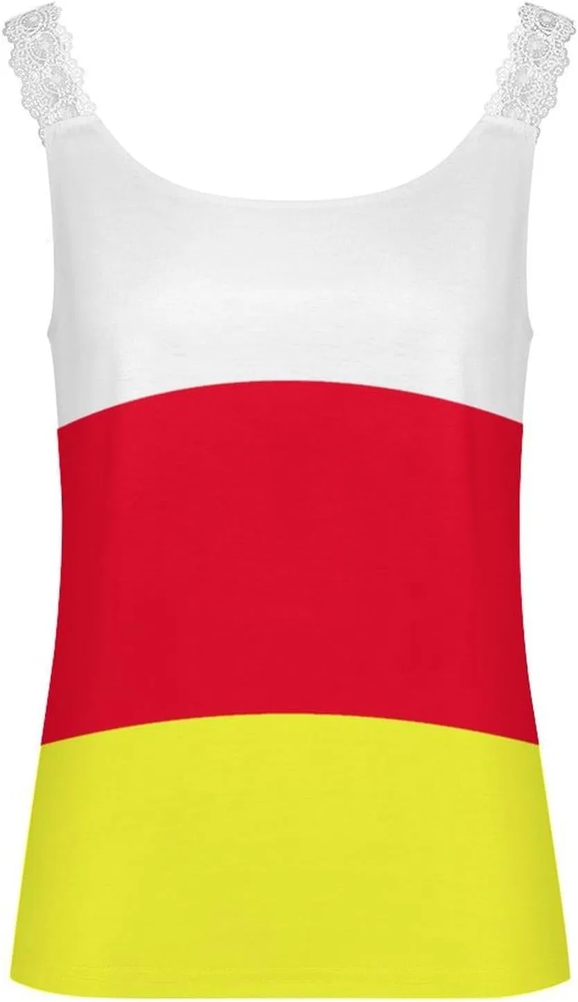 Топ женский без рукавов Sovereign Military Order of Malta Flag, белый, 5X-Large — фото 4