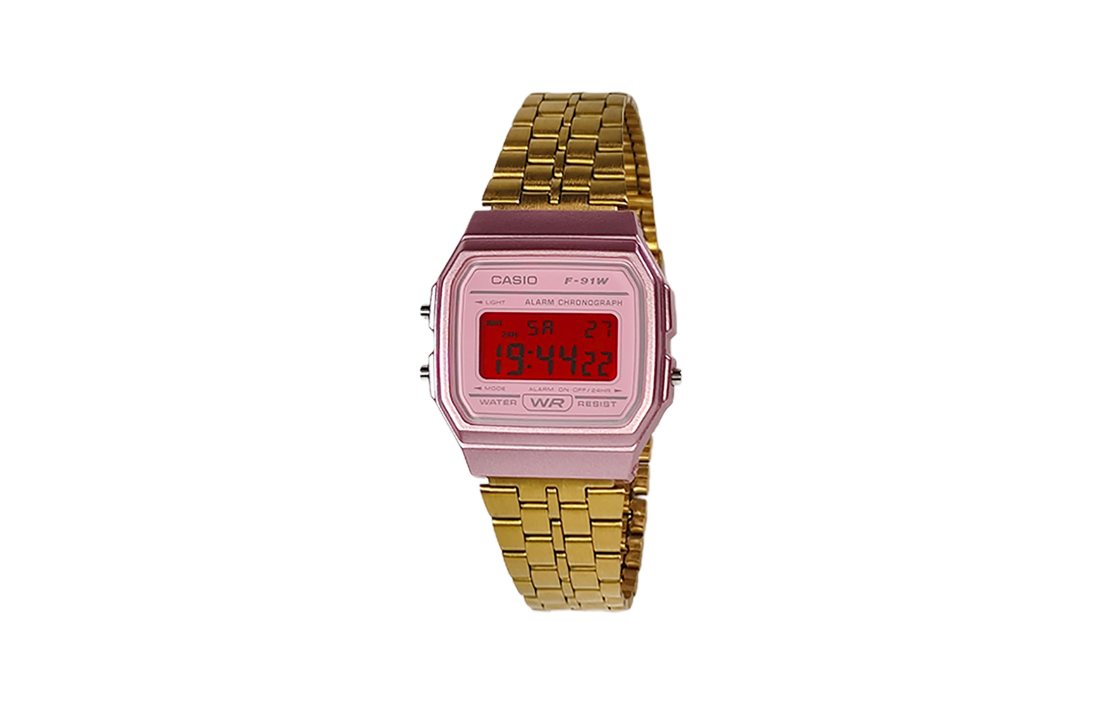 

CASIO Часы Retrofit Series Quartz Movement Stainless Steel Strap Watch Men's Watch Pink Watch Dial
