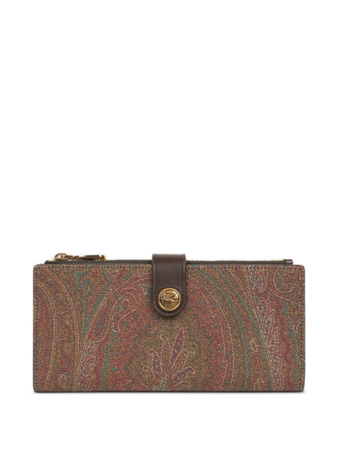

Кошелек ETRO с узором пейсли и жаккардом, коричневый