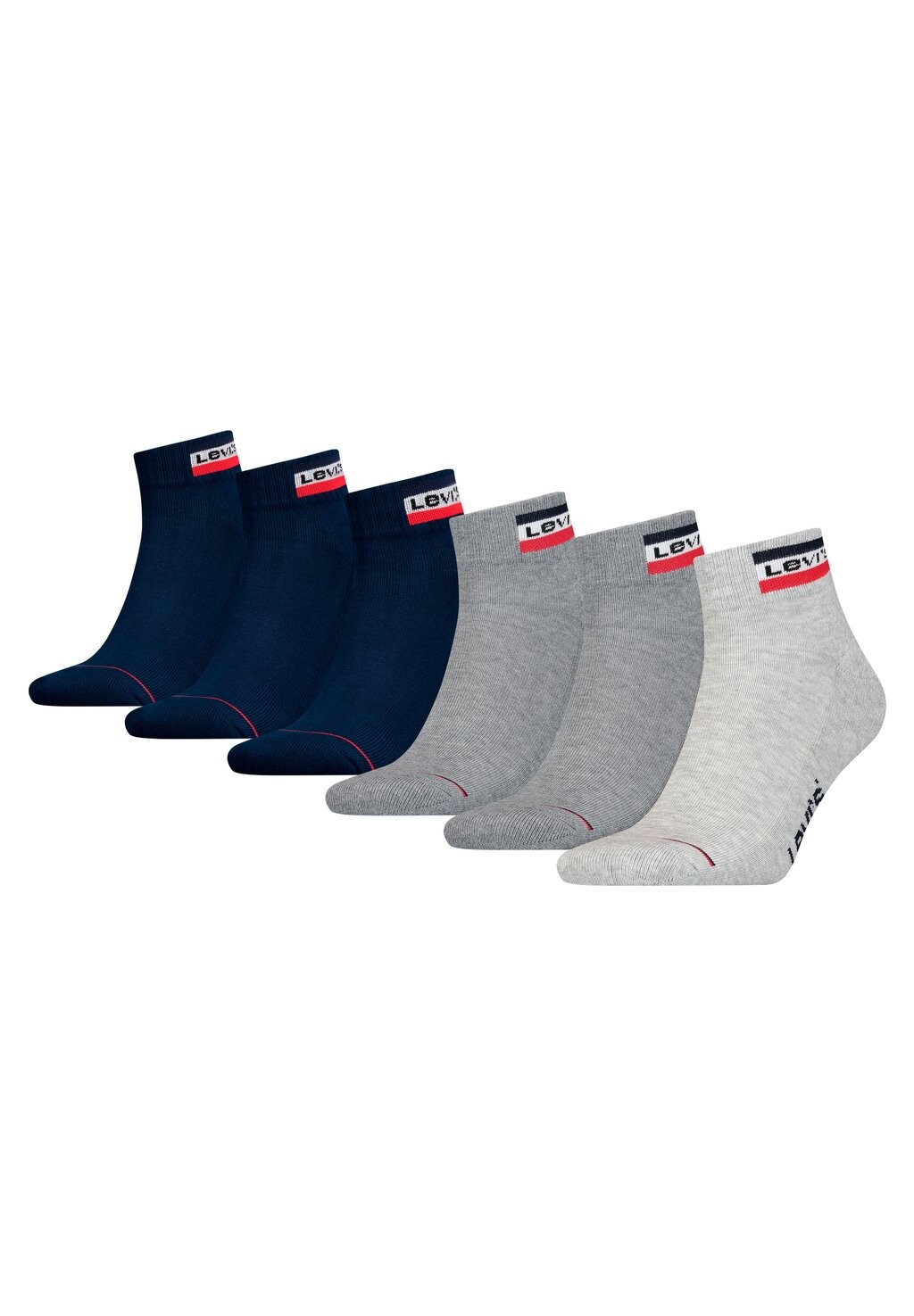 

Носки MID CUT 6 PACK Levi's, серый