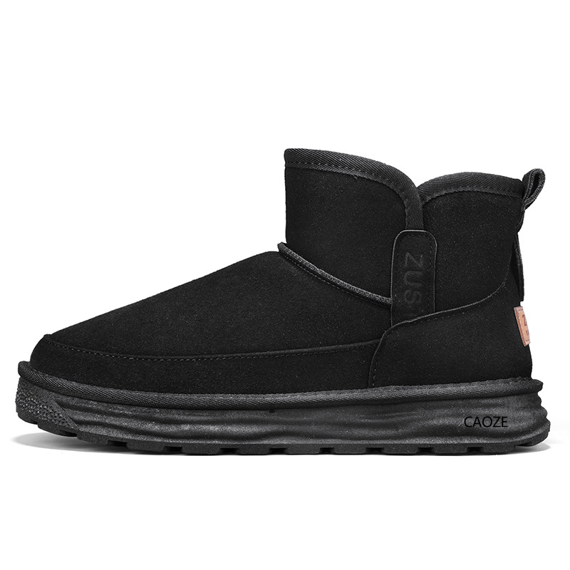 

Shiozawa Тёплые износостойкие противоскользящие короткие зимние ботинки мужские Black, цвет Black