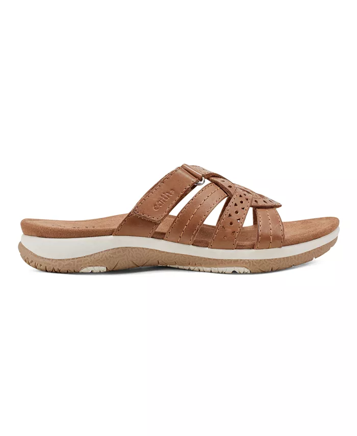 Женские сандалии Sassoni Strappy Slip-On Earth, коричневый/бежевый — фото 2