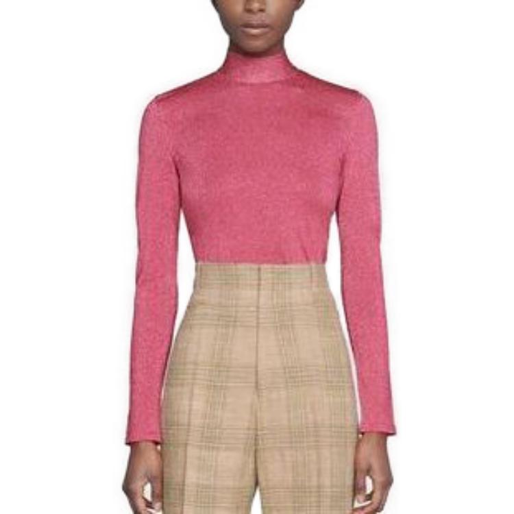 Топ (WMNS) Gucci Lam-effect Knitted Top 'Pink' 653414-XKBTK-5096, розовый — фото 2