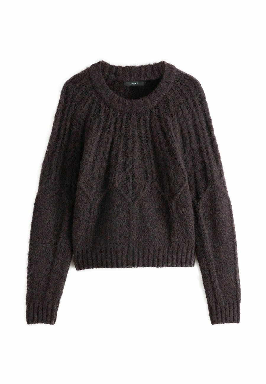 

Джемпер Next BLEND CABLE KNIT CREW NECK, Chocolate Brown/Brown
