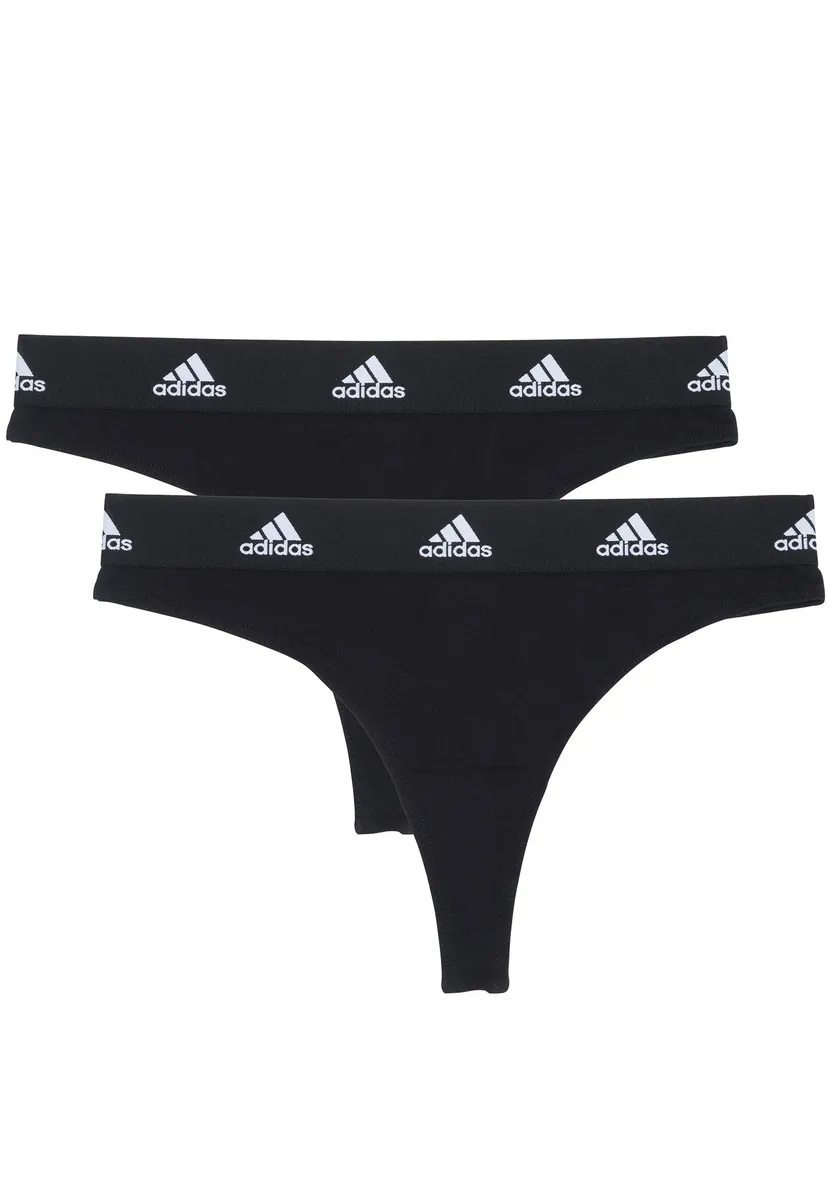 

Adidas Sportswear String "Cotton Logo" (2 шт.), мягкие на ощупь, черный