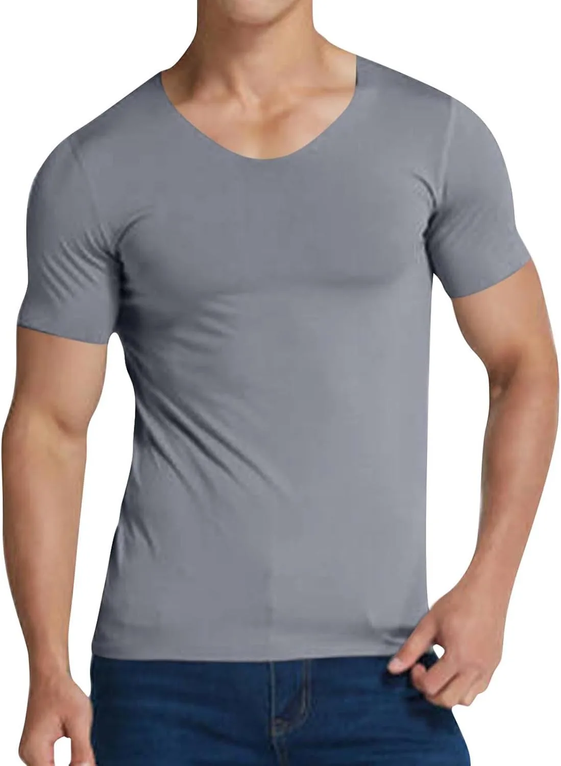 

Мужская футболка V-образного выреза с коротким рукавом Slim Fit для тренировок