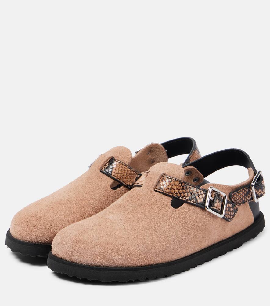 Токио клоги из замши с эффектом змеиной кожи Birkenstock 1774, Natural Snake — фото 4