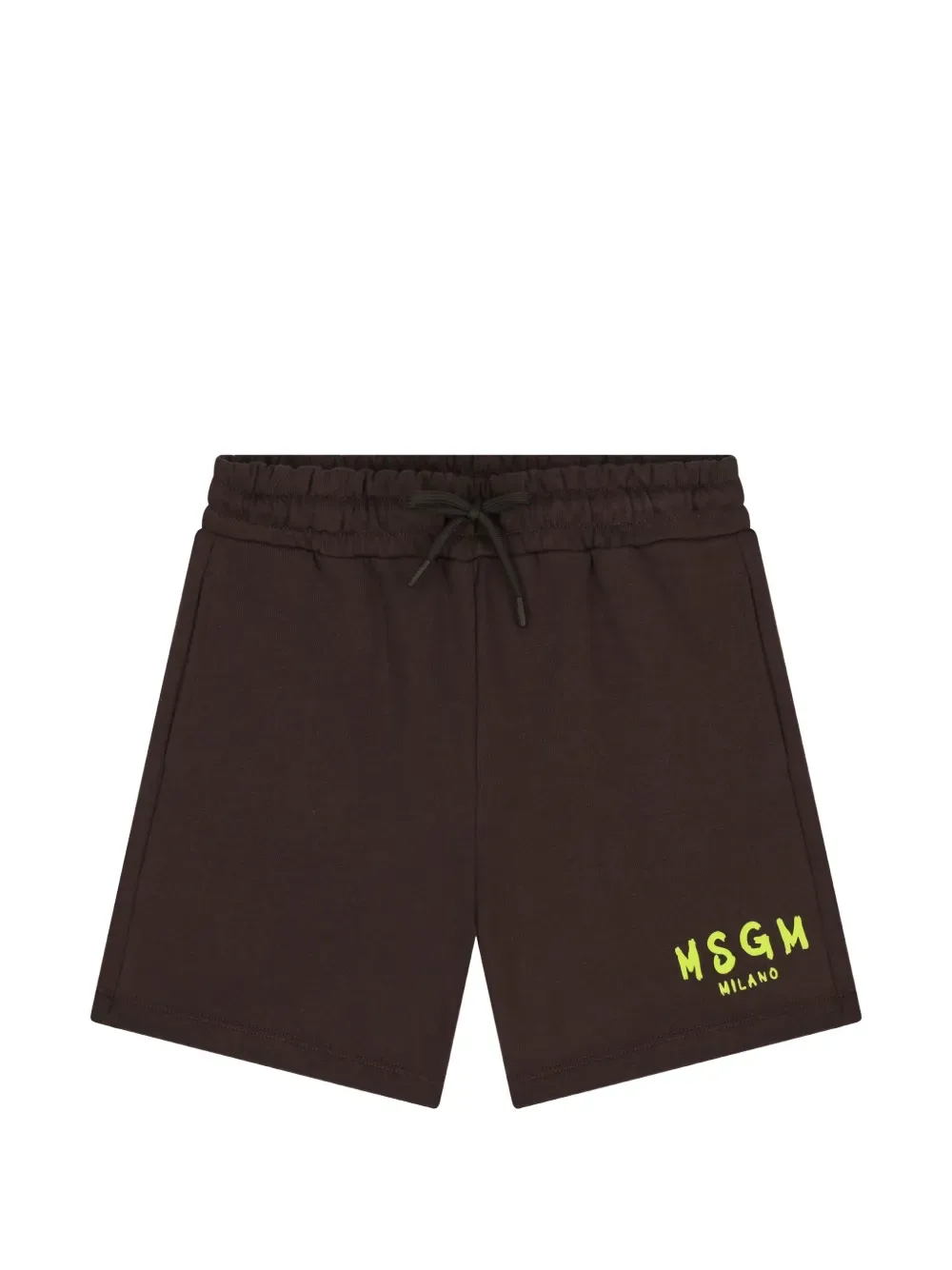 Шорты с карманами и шнурком MSGM Kids, коричневый