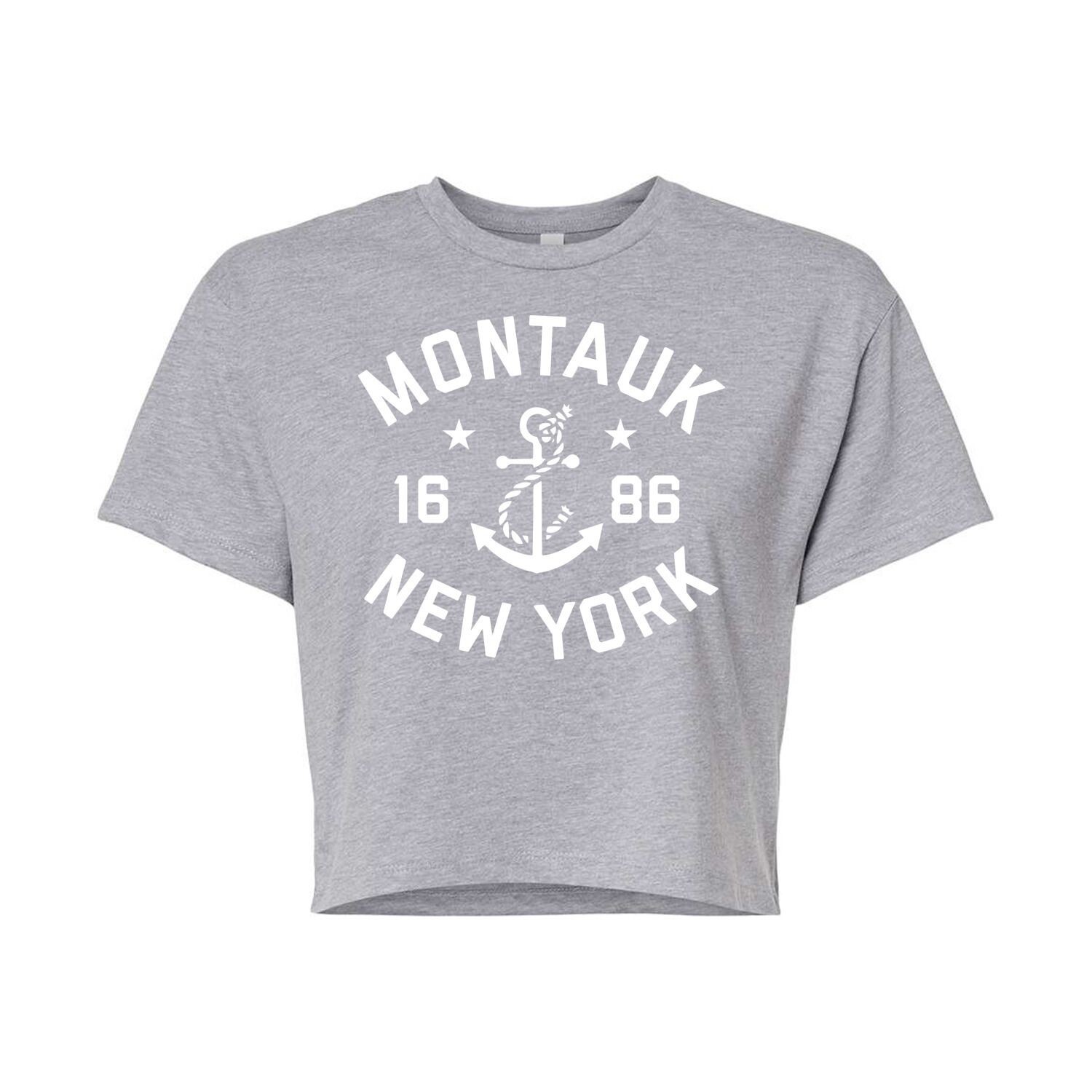 

Укороченная футболка с рисунком Montauk NY для юниоров Licensed Character, серый