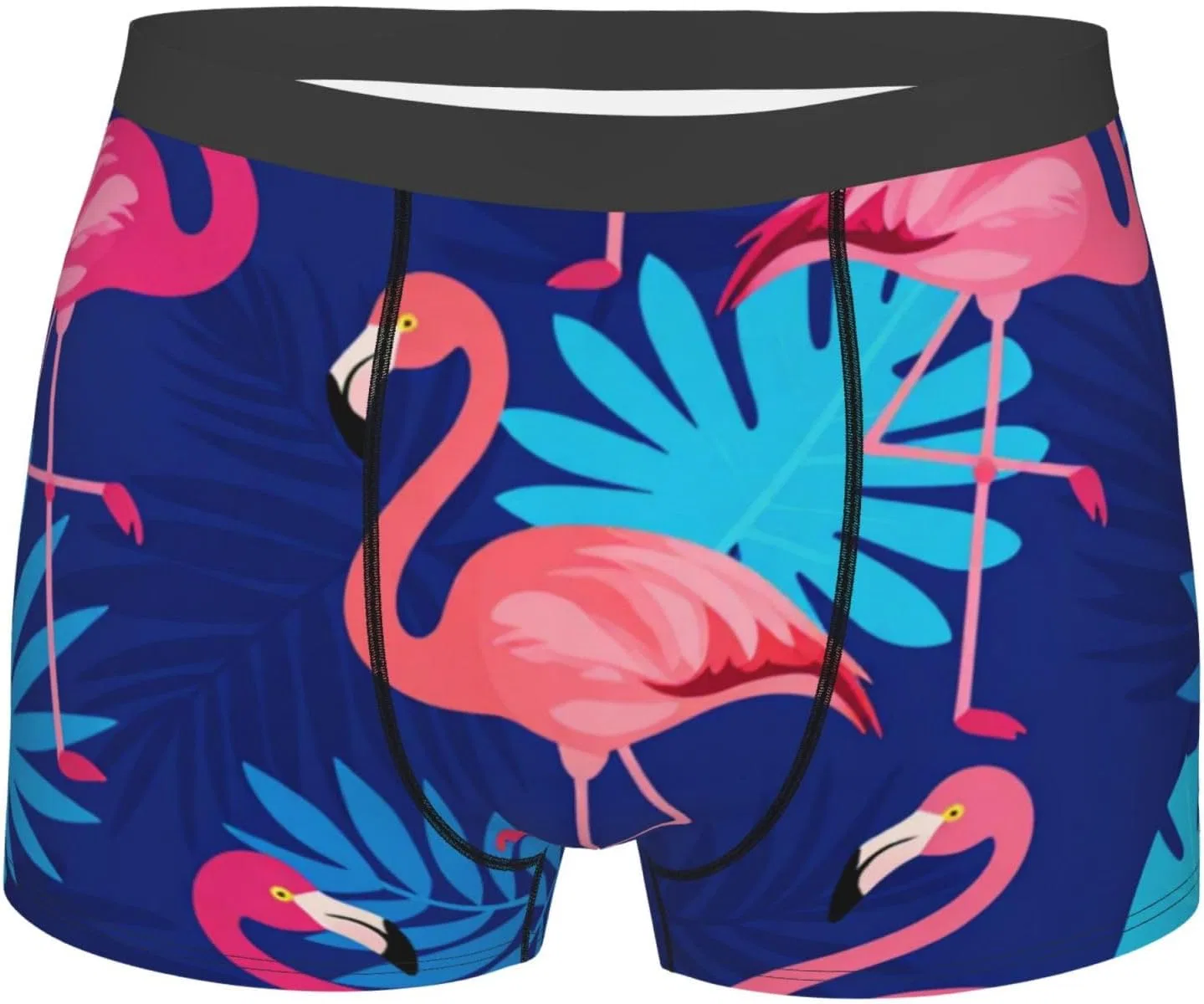 Боксеры с пальмами, Flamingo Blue Leaf 3
