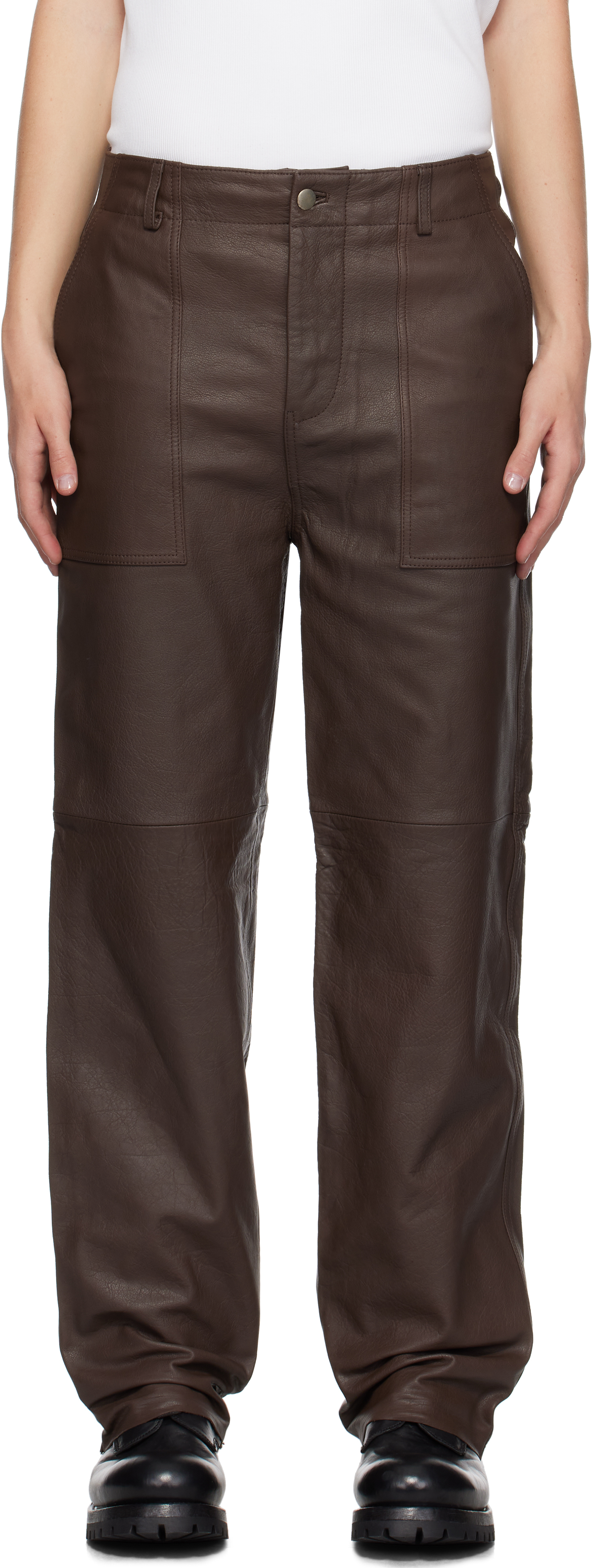 

Эксклюзивные кожаные брюки Presley от SSENSE Deadwood