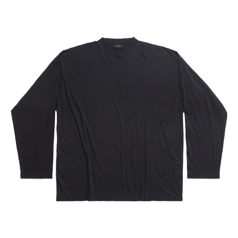 

Футболка Balenciaga Long Sleeve T-shirt Oversized 'Black Faded', черный
