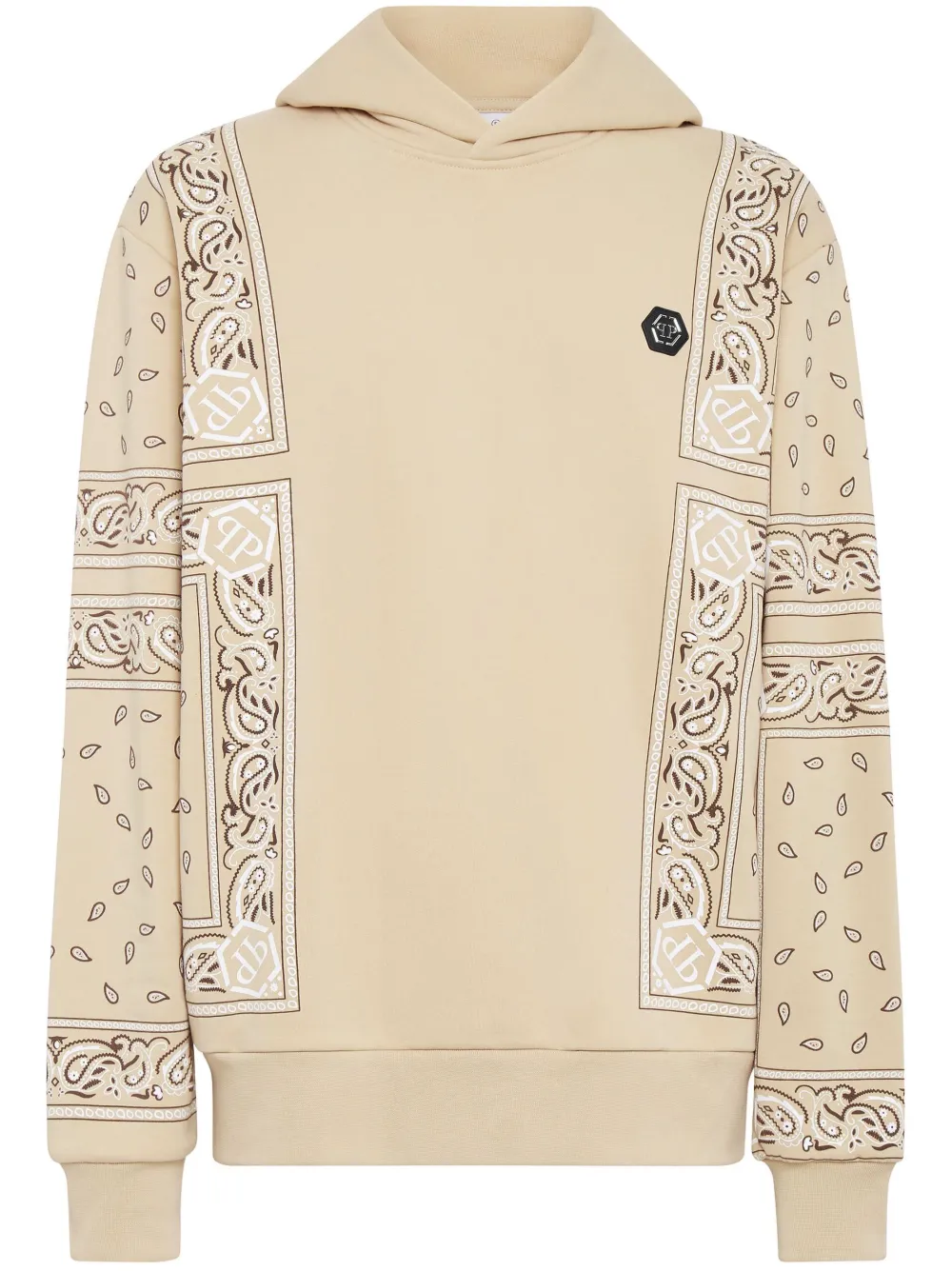 

Худи с нашивкой-логотипом Philipp Plein, нейтральный