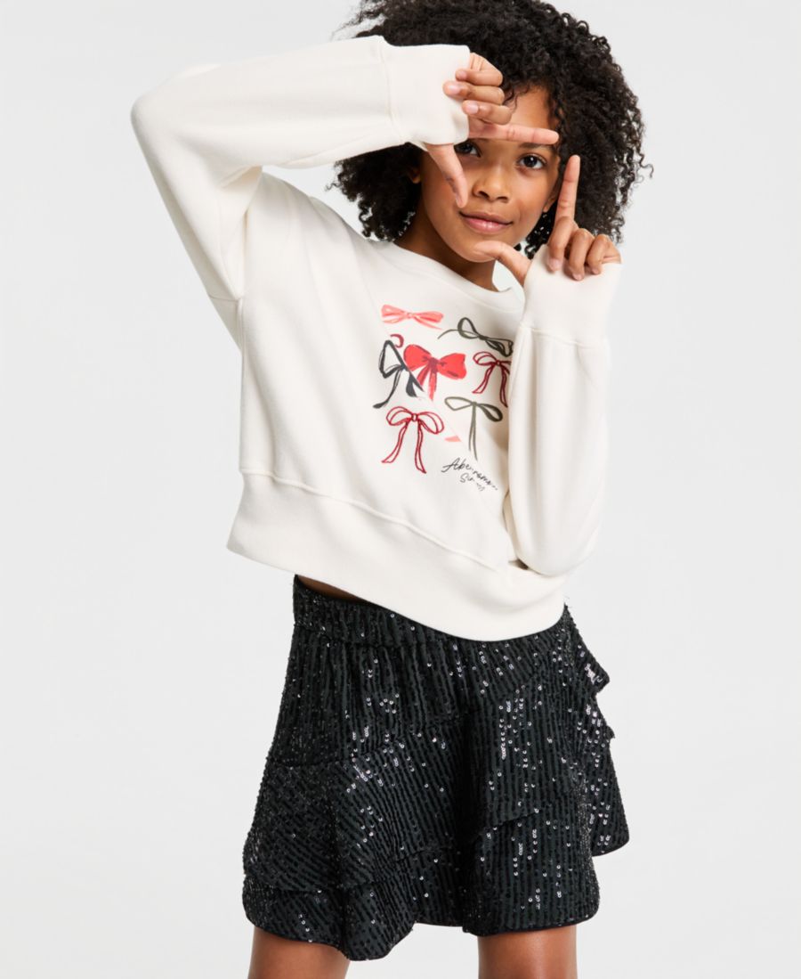 Детская толстовка с бантиками и логотипом abercrombie kids, Jet Stream — фото 2