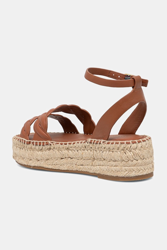 Кожаные сандалии Leather Rope Real Espad Sandal Tommy Hilfiger, коричневый — фото 3