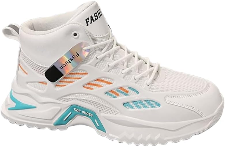 

Мужские дышащие кроссовки на высокой подошве с сеткой - повседневная спортивная обувь с толстой подошвой Spkfhd, белый