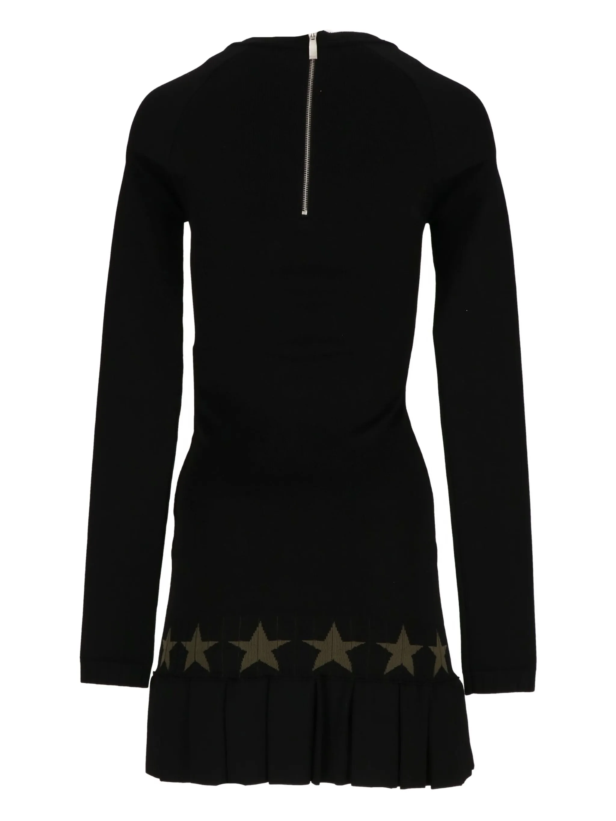 

Плиссированное мини-платье со звездными деталями Off-White, черный