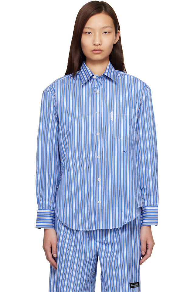 

Hommegirls Синяя оксфордская рубашка