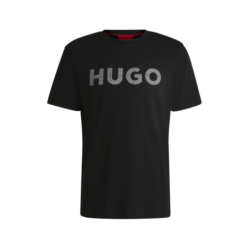 

Футболка из хлопкового джерси с логотипом HUGO, черный