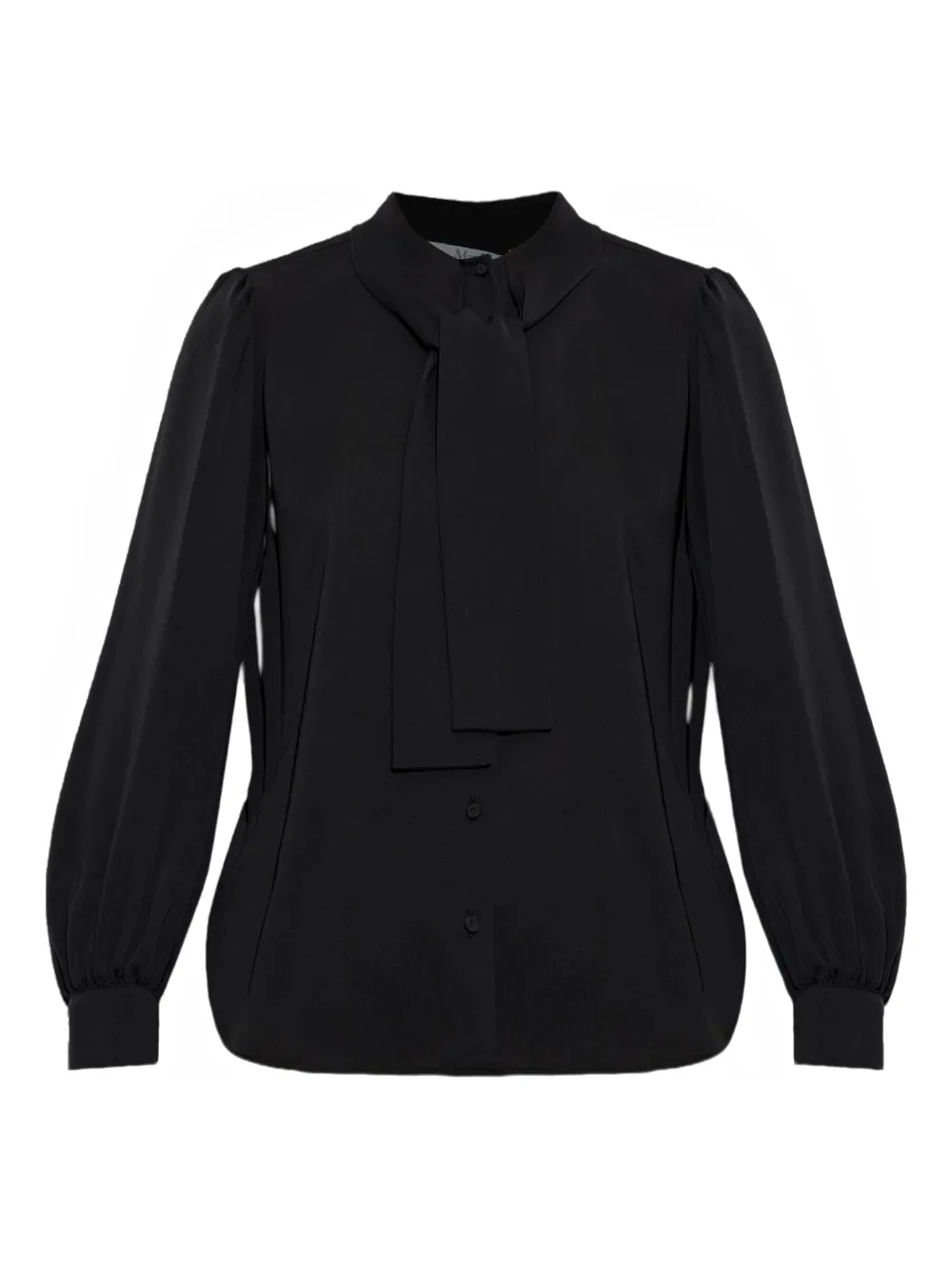 

Блуза с завязками и пышными рукавами Max Mara, черный