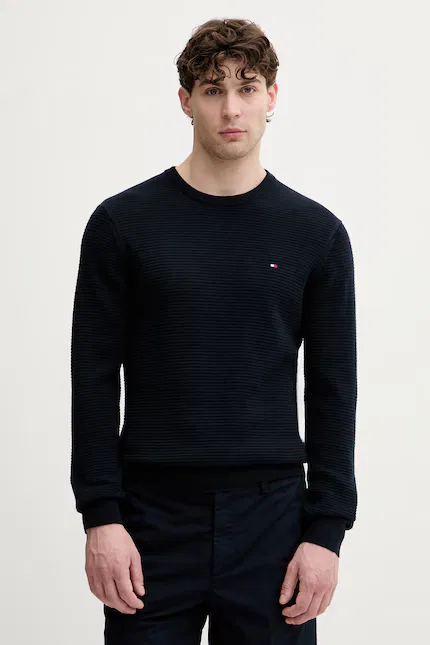 Свитер мужской хлопковый пуловер Tommy Hilfiger, синий