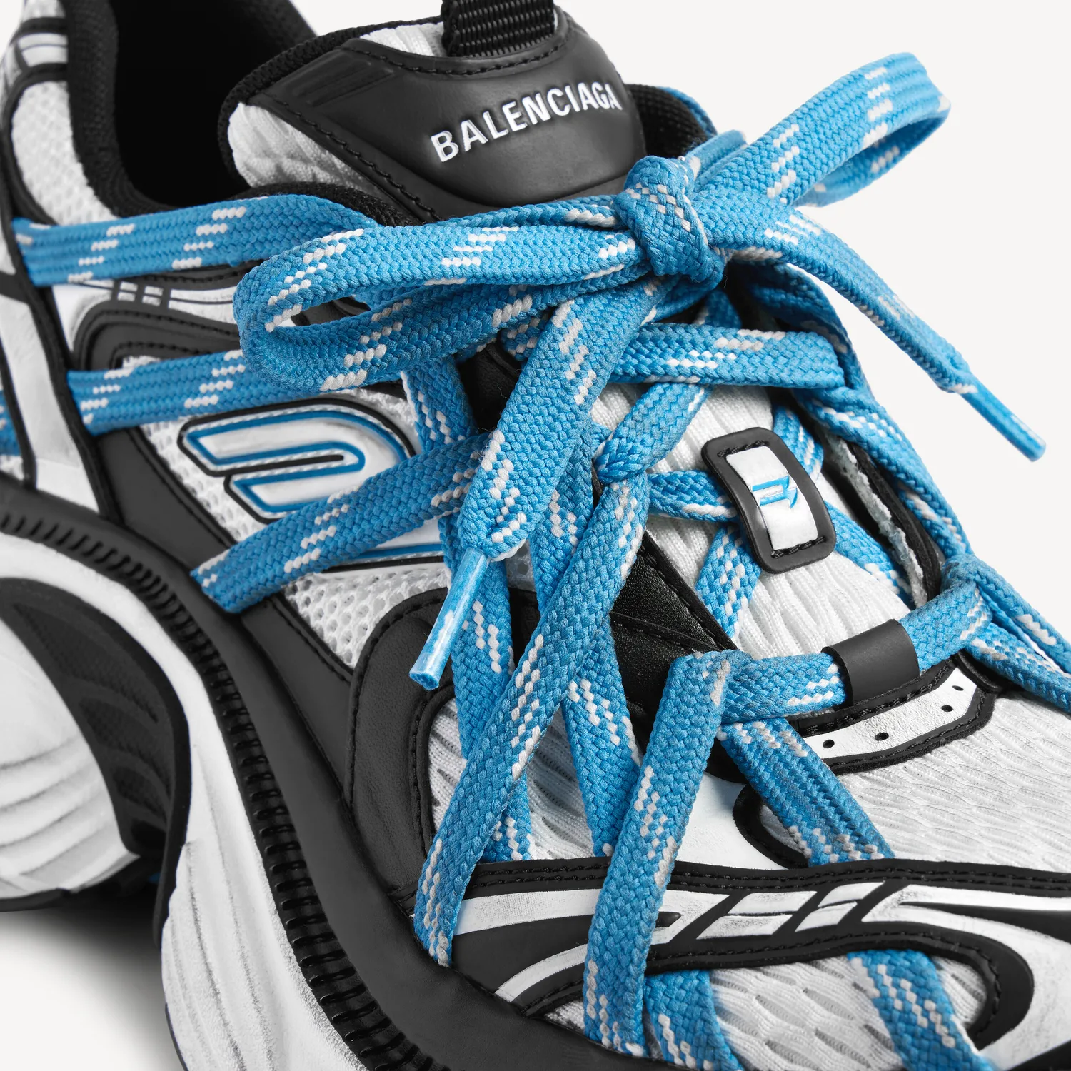 BALENCIAGA Мужские кроссовки 6xl Extreme Laces в белом/синем/черном цвете — фото 2