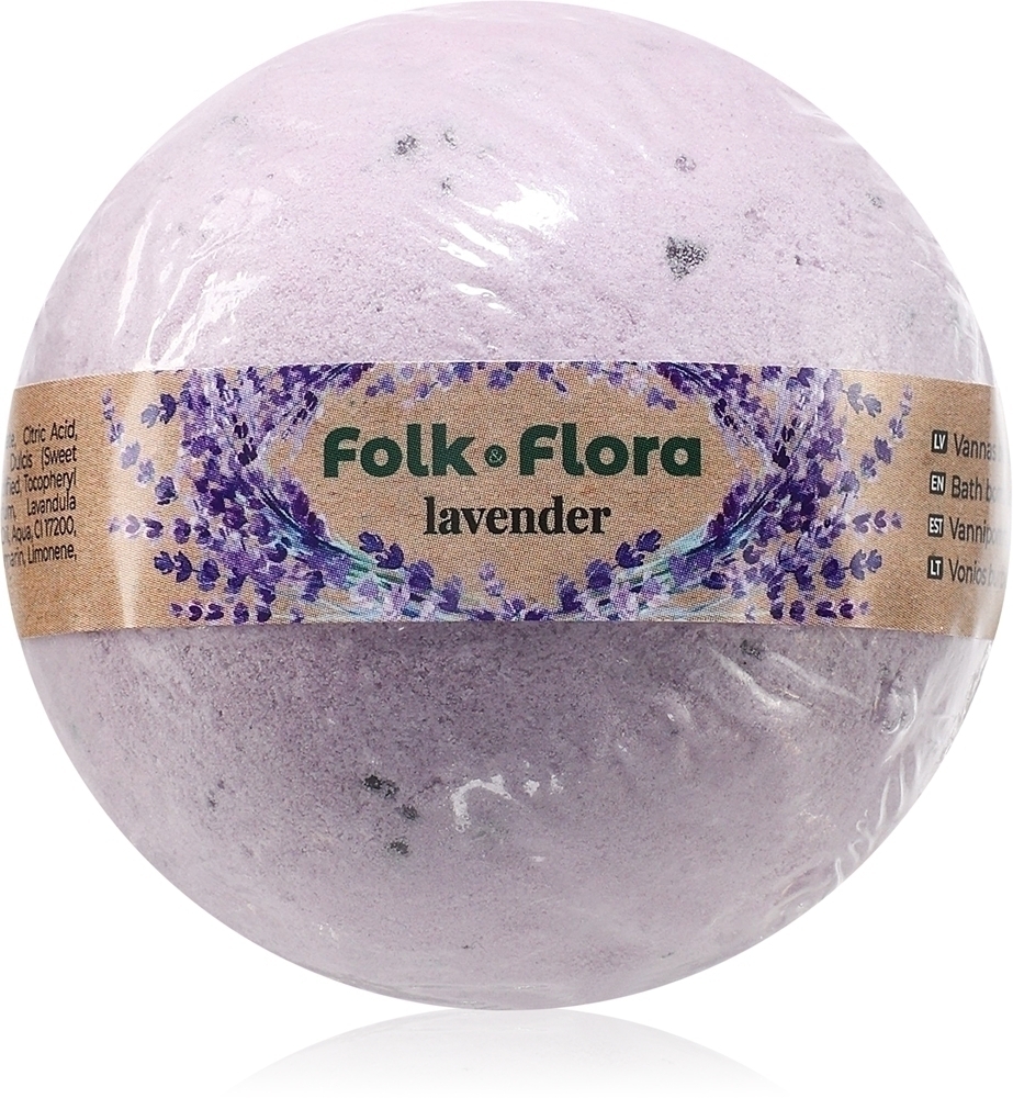 

Пена для ванны с лавандой для успокаивающего эффекта Folk & Flora, 130 гр