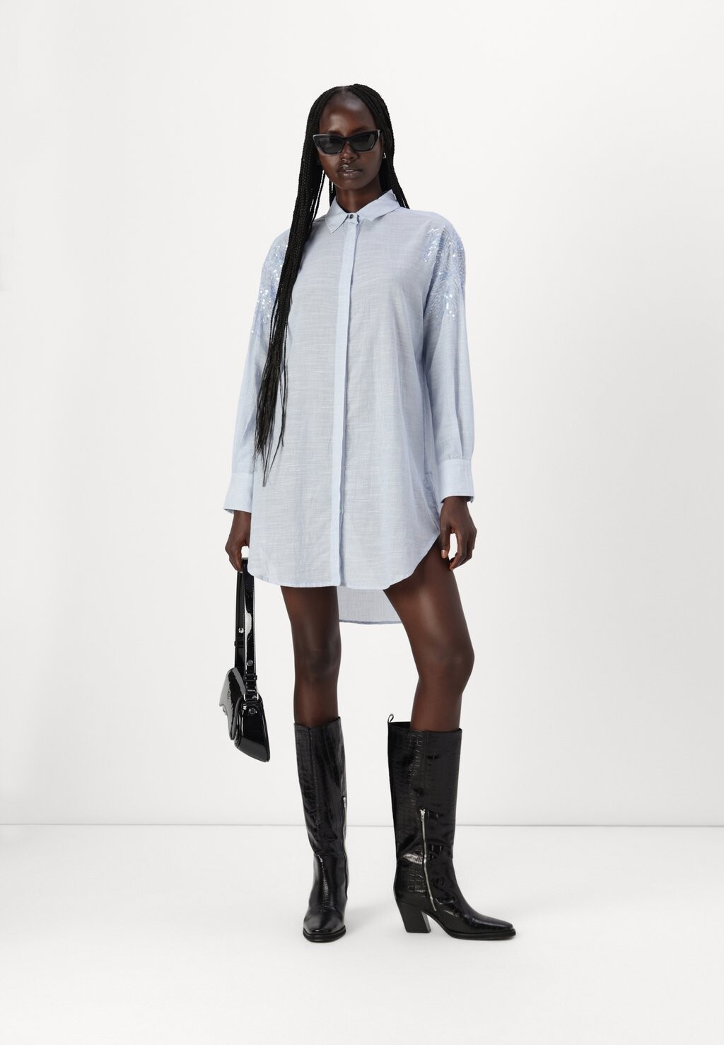 

Платье-рубашка ARGERATUM ARDES SHIRT Bruuns Bazaar, светло-голубой