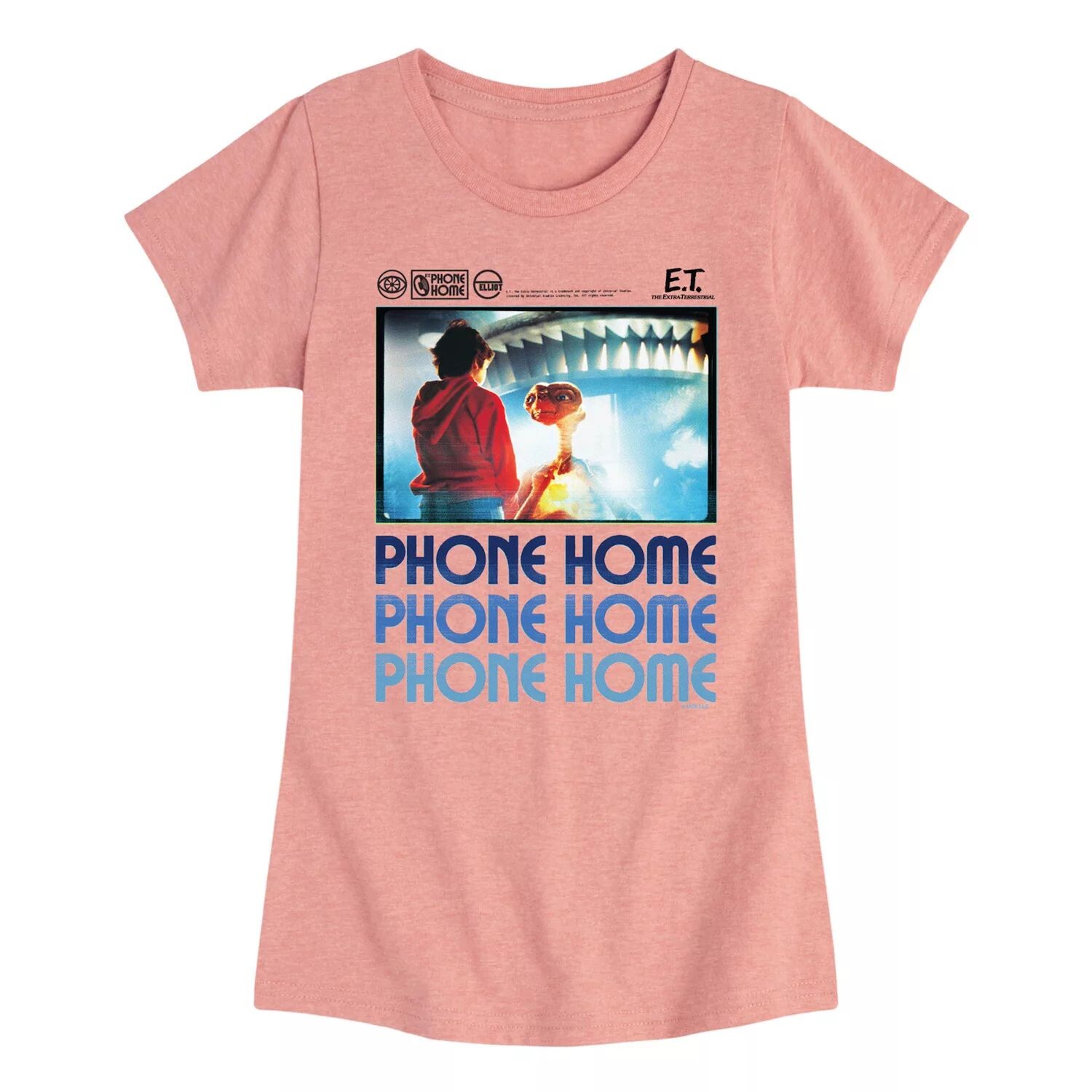 Девочки 7–16 лет по восточноевропейскому времени. Футболка с рисунком «Phone Home» Licensed Character