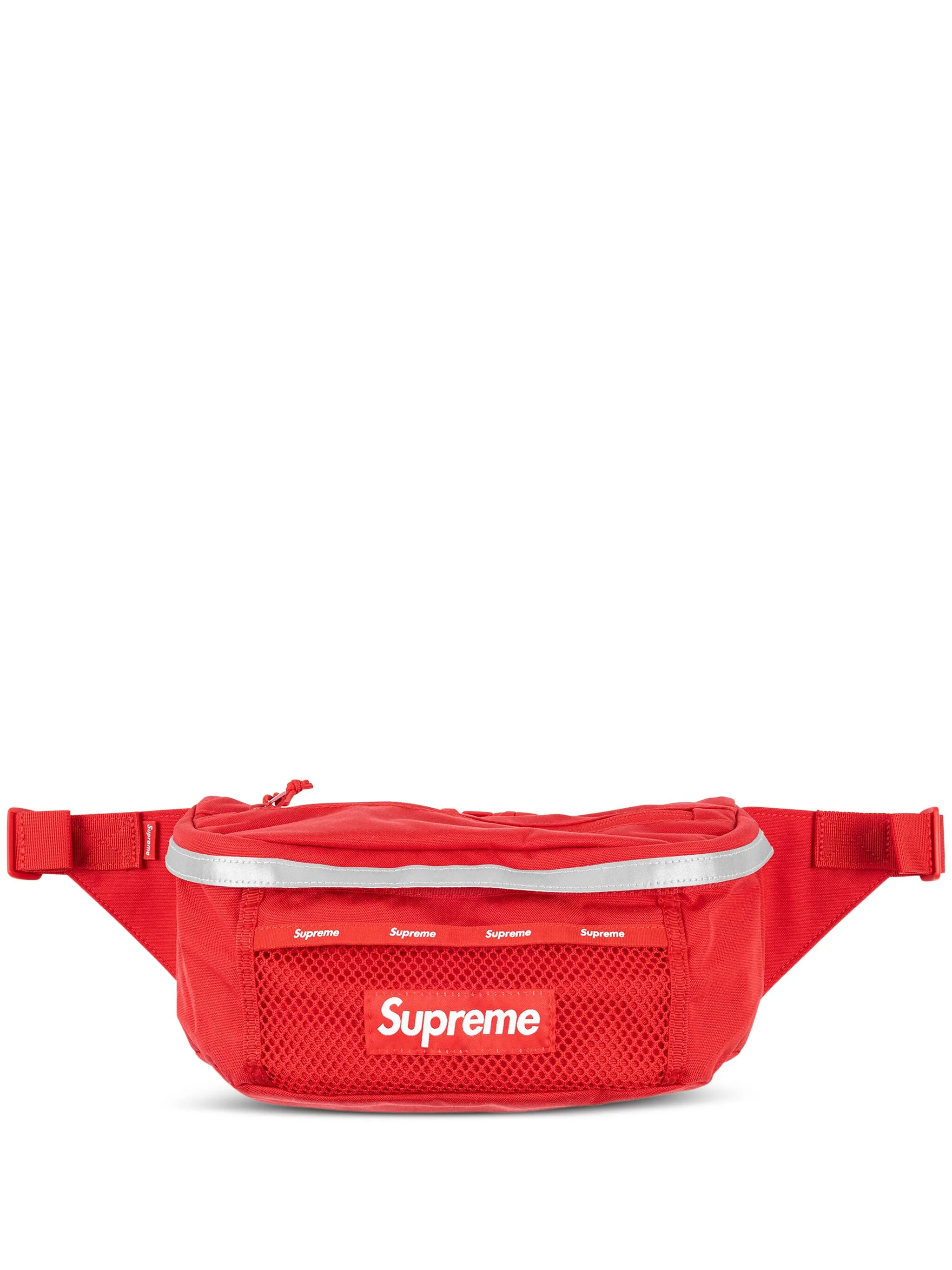 

Поясная сумка с нашивкой-логотипом Supreme, красный
