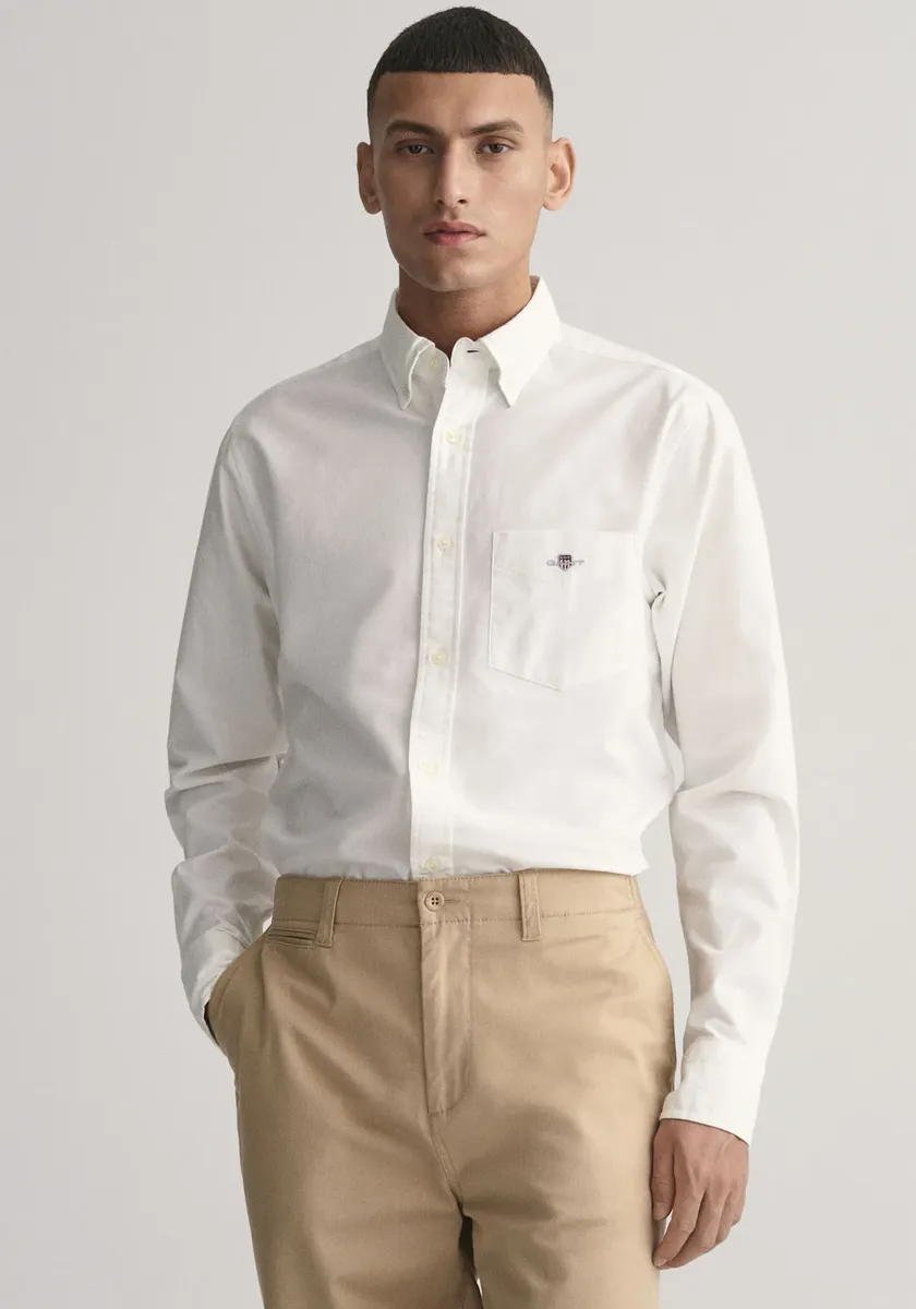 

Деловая рубашка Gant "REG OXFORD SHIRT", рубашка Оксфорд стандартного кроя, белый