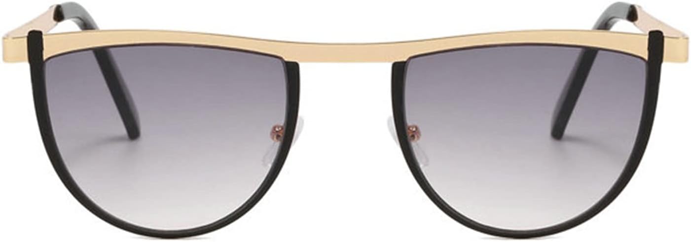 

Солнцезащитные очки Willochra в винтажном стиле Y2K для женщин и мужчин, модные очки «кошачий глаз» с прозрачными линзами цвета океана, в стиле хип-хоп, панк, для вечеринок, Gold Black