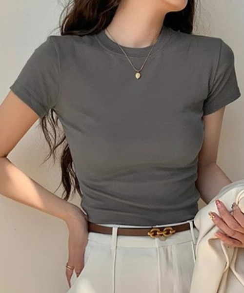 

Футболка приталенного кроя La-gemme, серый