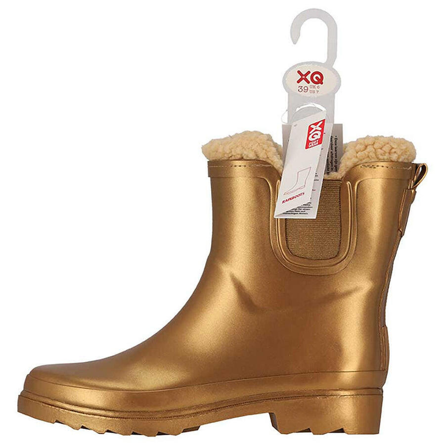 XQ FOOTWEAR Женские сапоги Челси Веллингтон с подкладкой из искусственного меха, 100% резина — фото 4