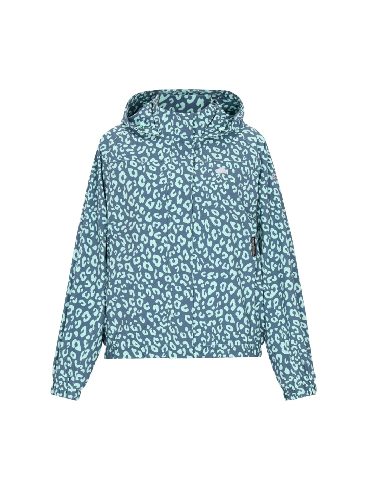 

Schmuddelwedda Женская куртка бирюзового и темно-синего цвета с леопардовым принтом