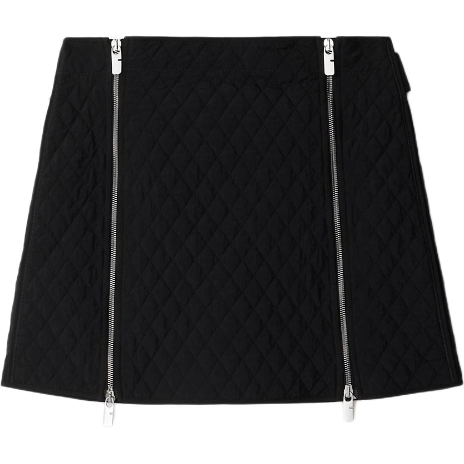 

Квилтованная мини-юбка Burberry, черный