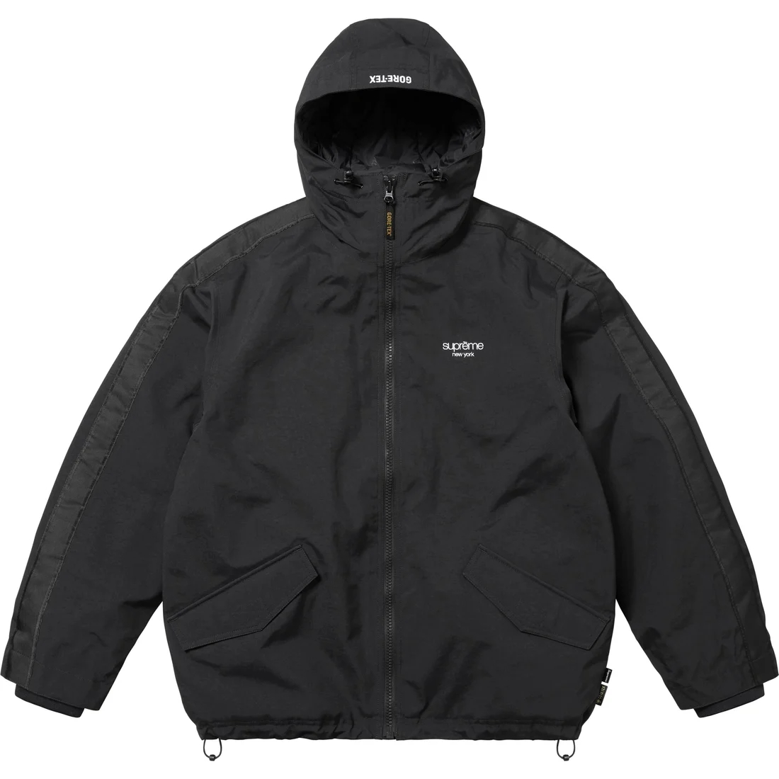 

Supreme Куртка с капюшоном в полоску GORE TEX, Black