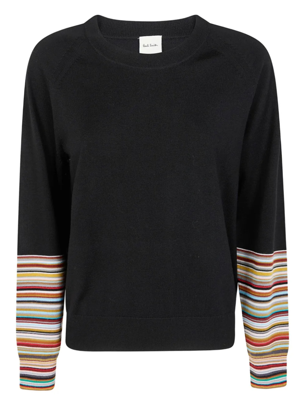 

Свитер с полосками на манжетах Paul Smith, черный