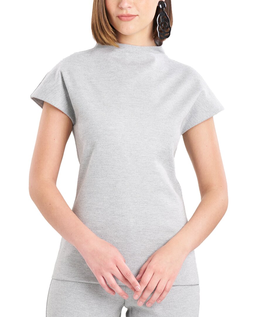 

Топ Natori Double Jersey с воротником-трубой, серый