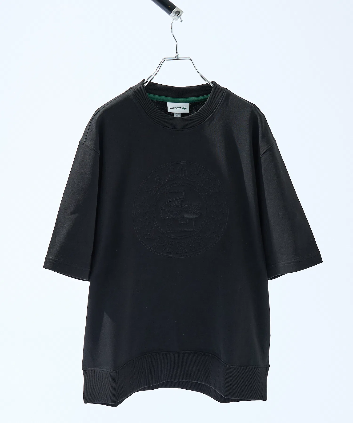 Футболка-свитшот Lacoste с вышивкой, черный