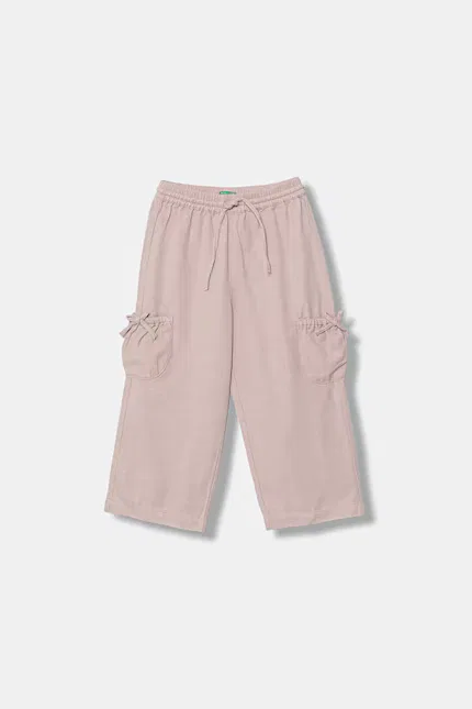 Штаны карго свободный крой United Colors of Benetton, розовый