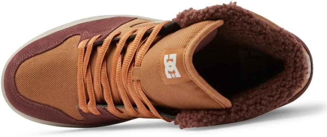 Мужские высокие кожаные кроссовки DC Shoes Manteca 4 Hi WR, белый/коричневый — фото 4