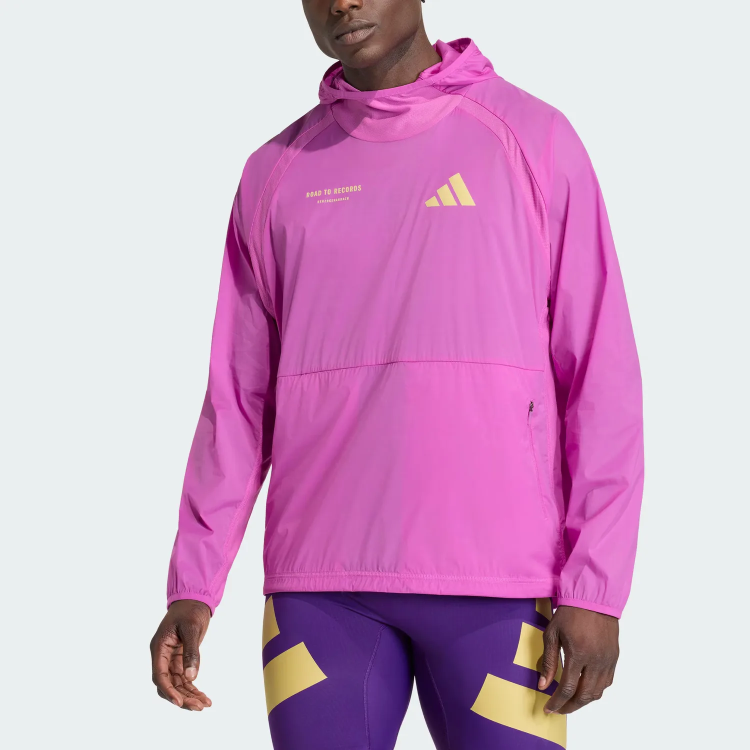 Беговая куртка Adizero Road to Records Unisex Adidas, Half Pulse Light Purple — фото 3
